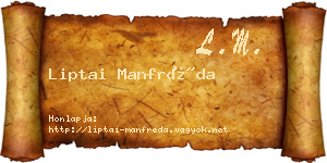 Liptai Manfréda névjegykártya